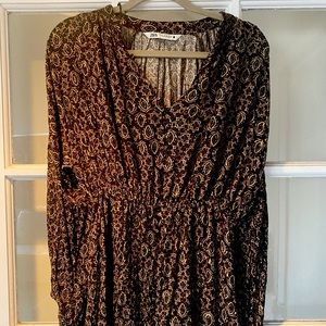 Zara Printed Button Down Tunic